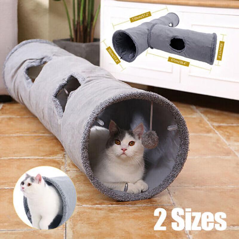Foldable Pet Play Tunnel with Ball