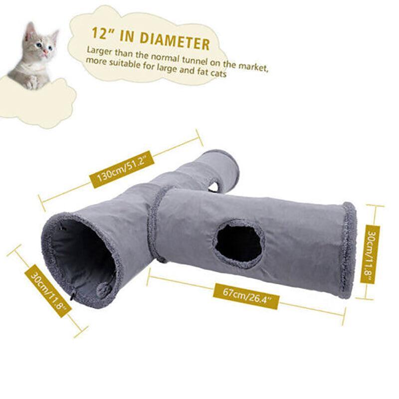 Foldable Pet Play Tunnel with Ball