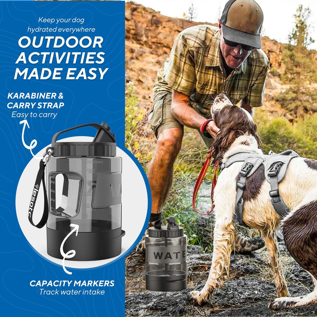 LESOTC Travel Dog Water Dispenser