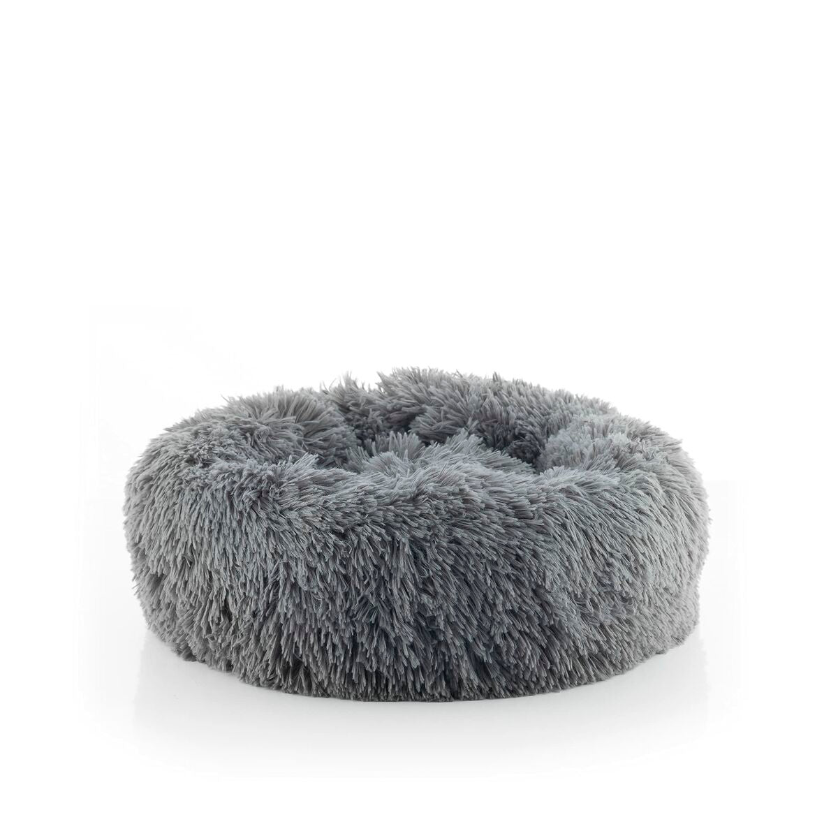 Calming Round Pet Bed – Grey, 60 cm