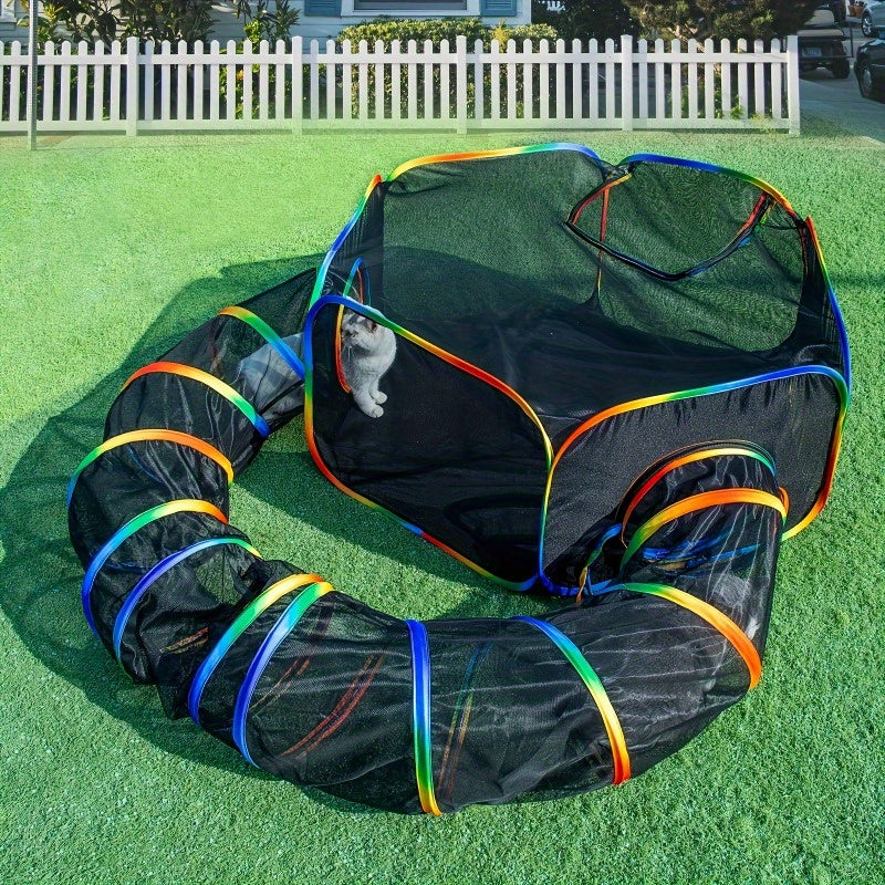 Tunnel Tent Playpen for Cats & Small Pets-4