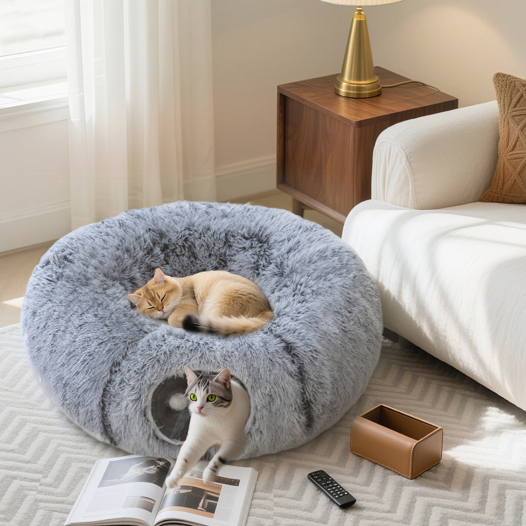 Donut Cat Tunnel and Cushion Bed