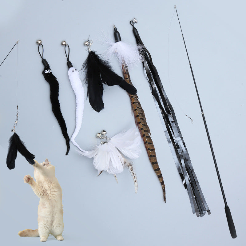 Telescopic Feather Cat Wand Set