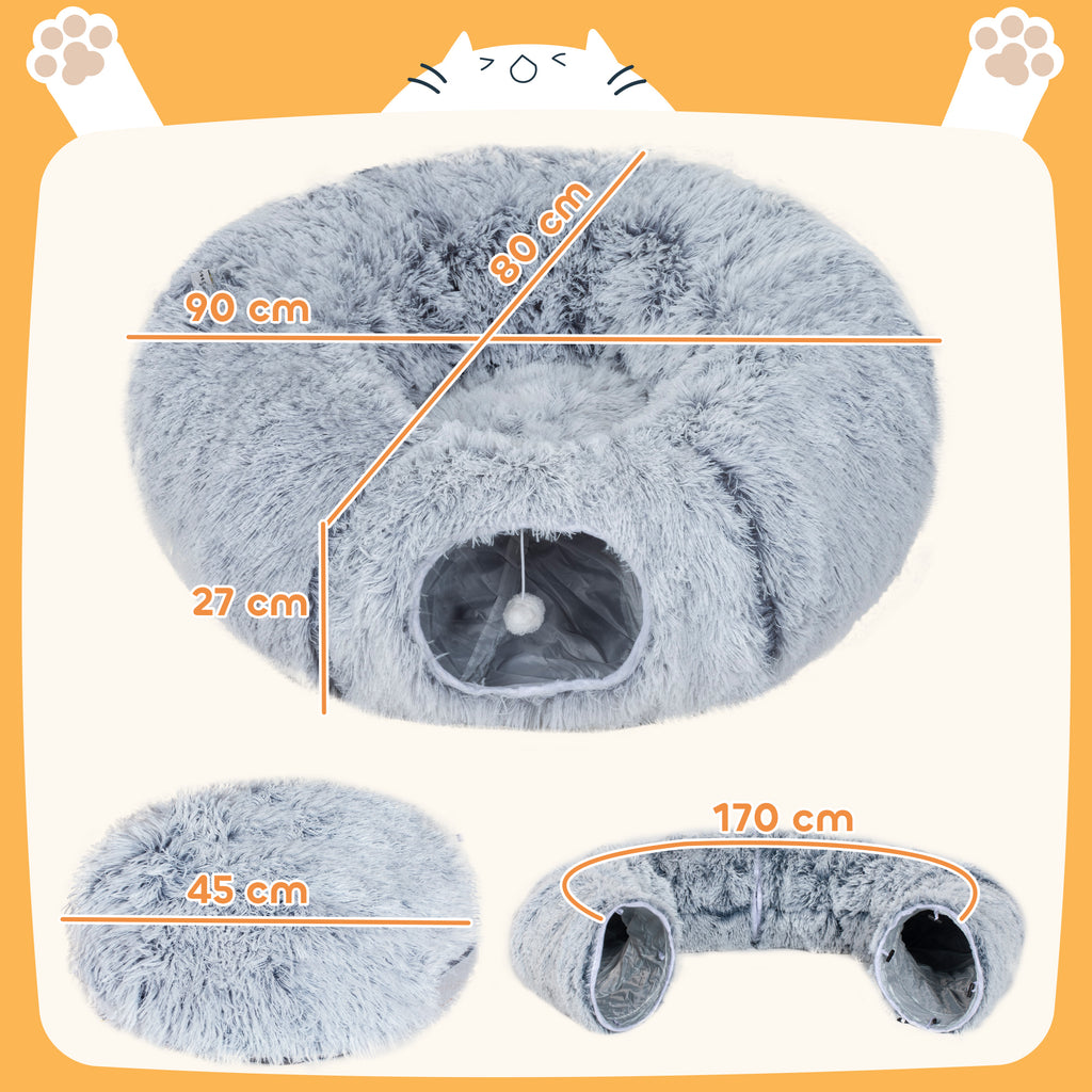 Donut Cat Tunnel and Cushion Bed