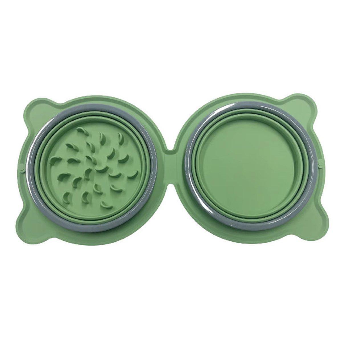 Collapsible Double Travel Bowl