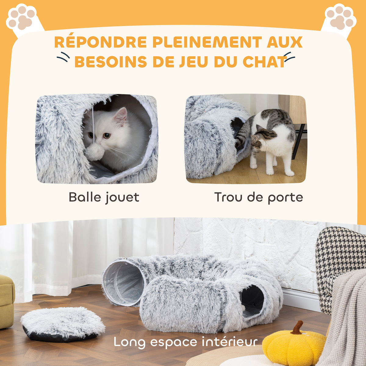 Donut Cat Tunnel and Cushion Bed
